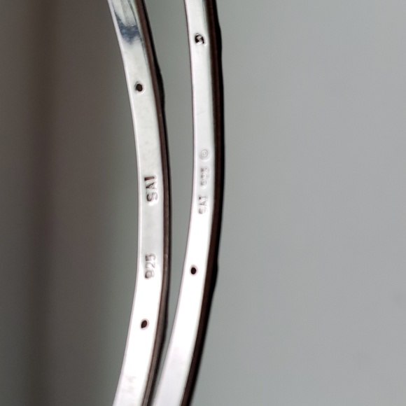 Sterling silver diamond accent bangles - Picture 4 of 4